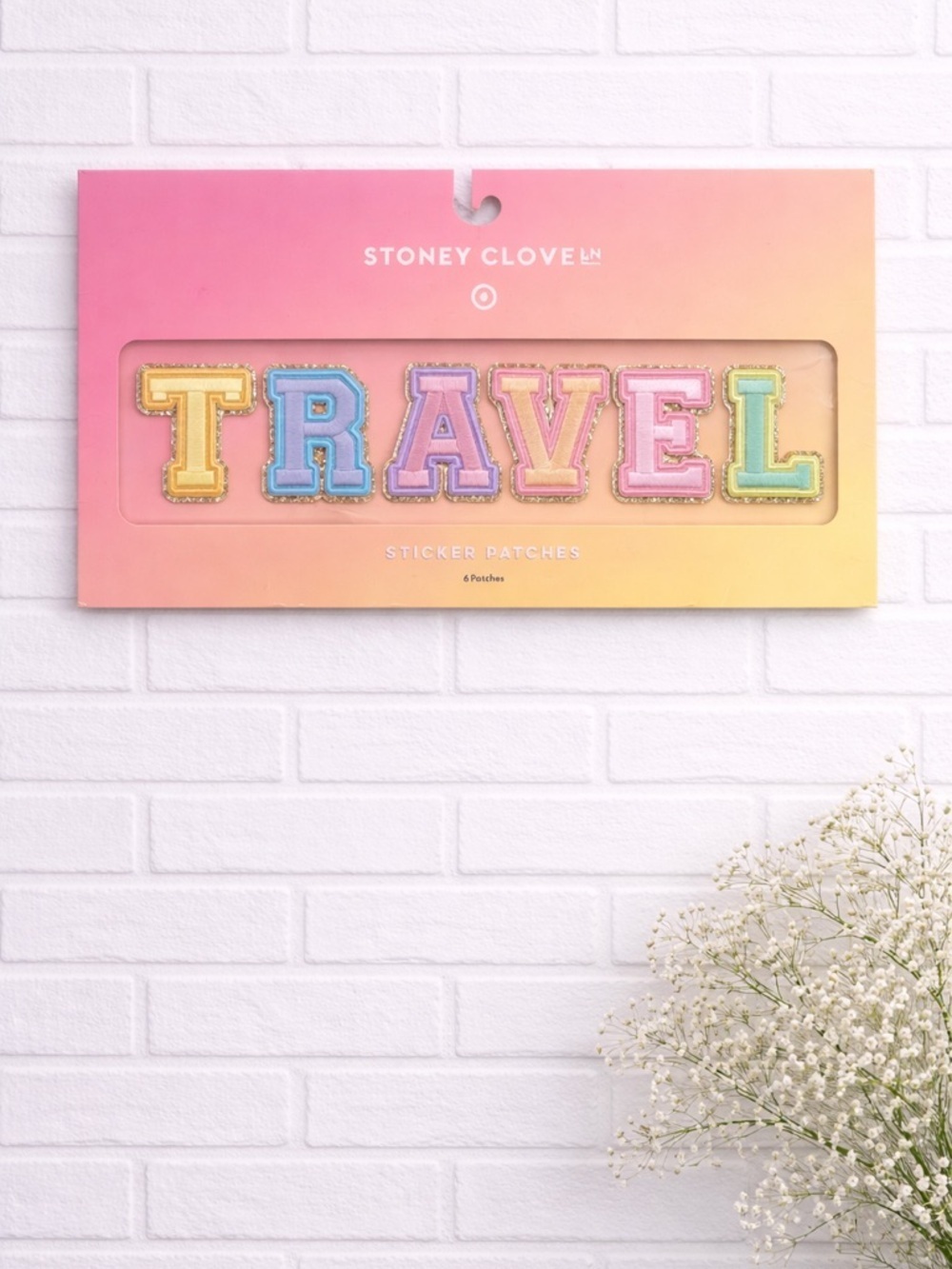 NEW Stoney Clover Lane x Target Pastel 'TRAVEL' Letter Sticker Patch Set